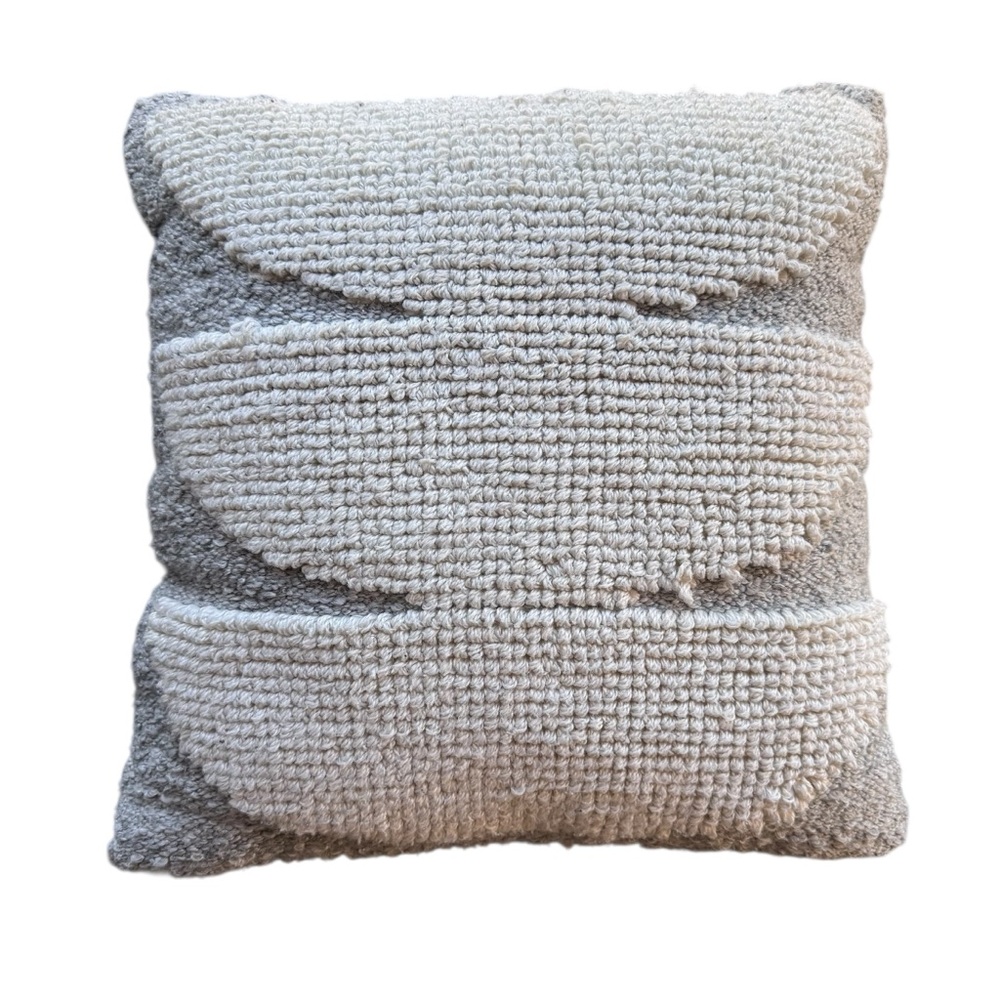 Cost Plus World Market Cream Textured Knit Accent Pillow